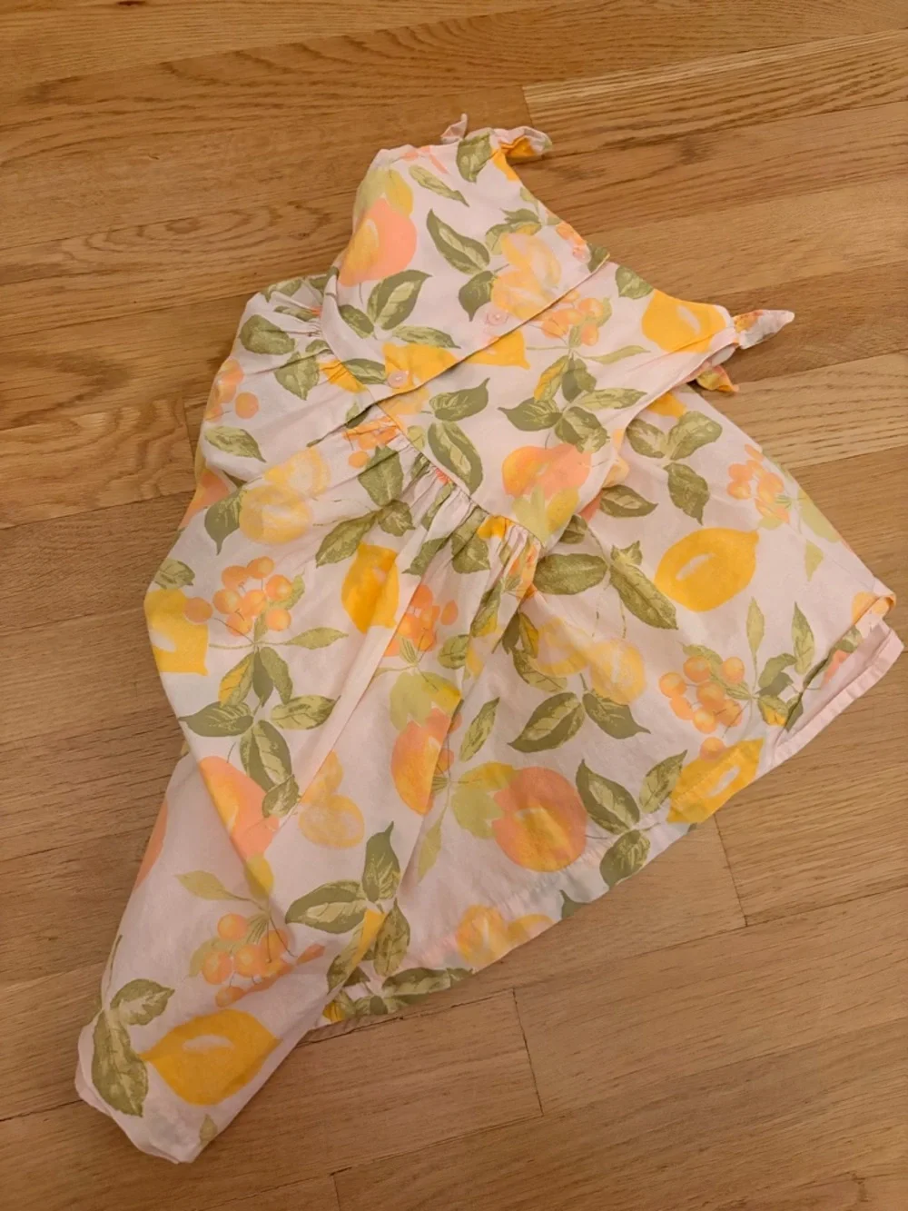 OshKosh B'gosh Pink Sundress with Yellow Lemon Print - Picture 2 of 4